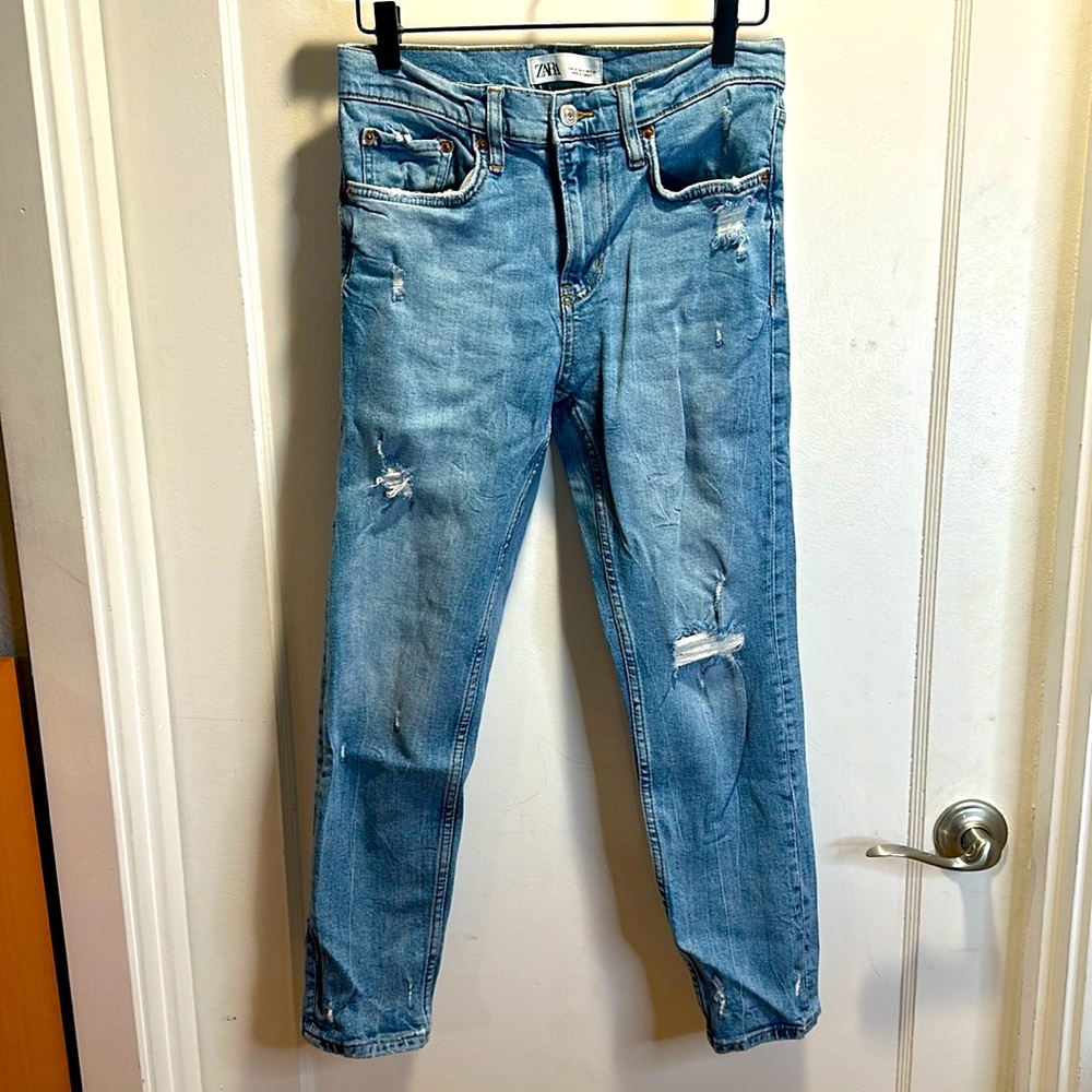 Zara Skinny Distressed Skinny Jeans